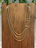 Layered Gold Horse Bit Necklace-Necklaces-Dallas Market-The Silo Boutique, Women's Fashion Boutique Located in Warren and Grand Forks North Dakota