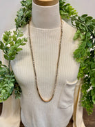 Liv Gold Stone Necklace-Necklaces-Dallas Market-The Silo Boutique, Women's Fashion Boutique Located in Warren and Grand Forks North Dakota