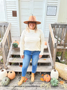 Cream Basic Rib Top-top-hailey-The Silo Boutique, Women's Fashion Boutique Located in Warren and Grand Forks North Dakota