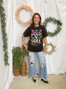 Claire Rock N Roll Tee-Graphic Tees-sweet claire-The Silo Boutique, Women's Fashion Boutique Located in Warren and Grand Forks North Dakota