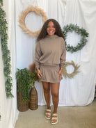 Mono B Icon Hoodie Set-Taupe-Outfit Sets-mono b-The Silo Boutique, Women's Fashion Boutique Located in Warren and Grand Forks North Dakota