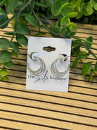 Wire Layer Earrings - Silver-Earrings-Dallas Market-The Silo Boutique, Women's Fashion Boutique Located in Warren and Grand Forks North Dakota