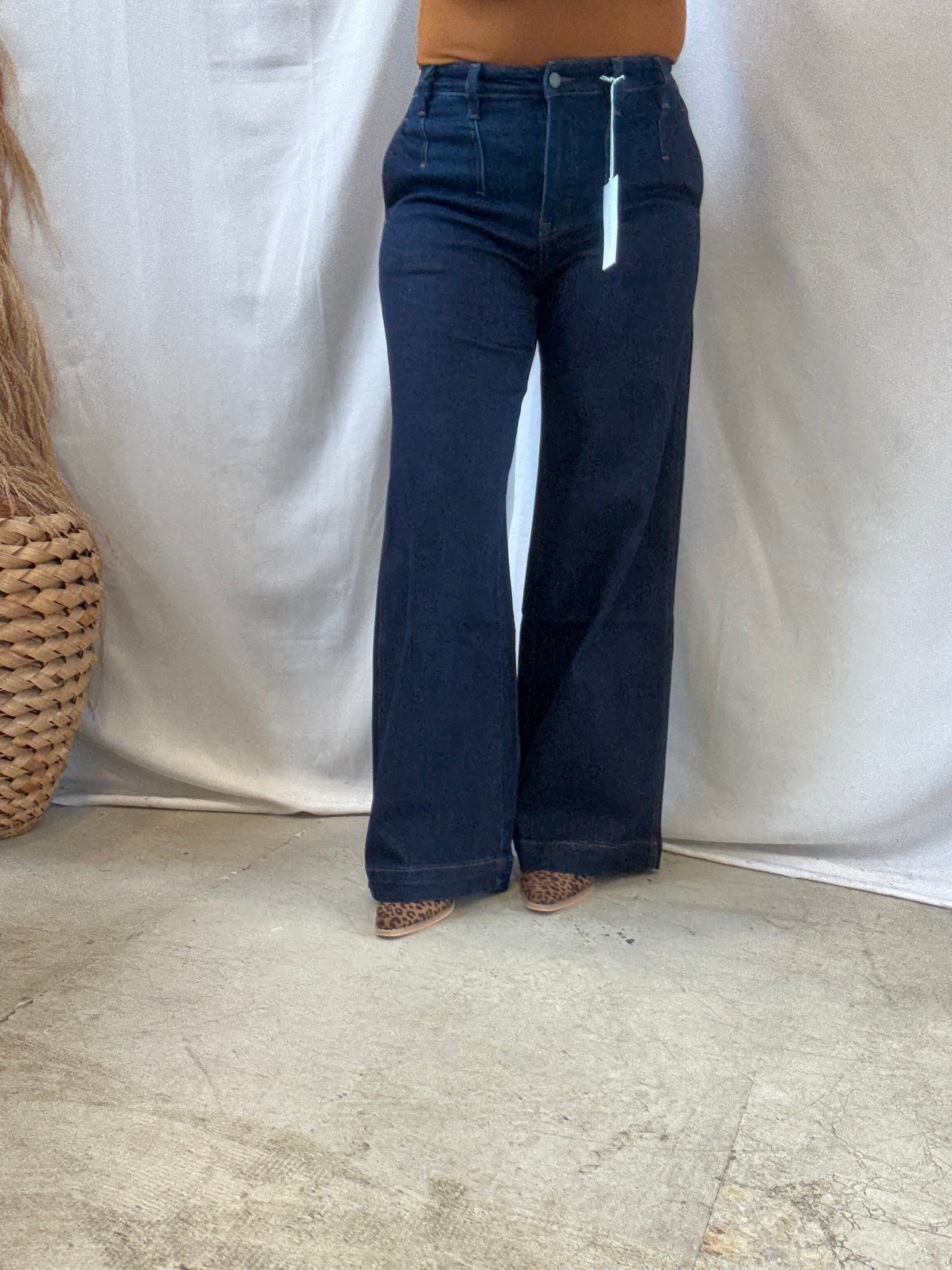 Flying Monkey Luminous Charm Wide Leg Jeans-Jeans-flying monkey-The Silo Boutique, Women's Fashion Boutique Located in Warren and Grand Forks North Dakota