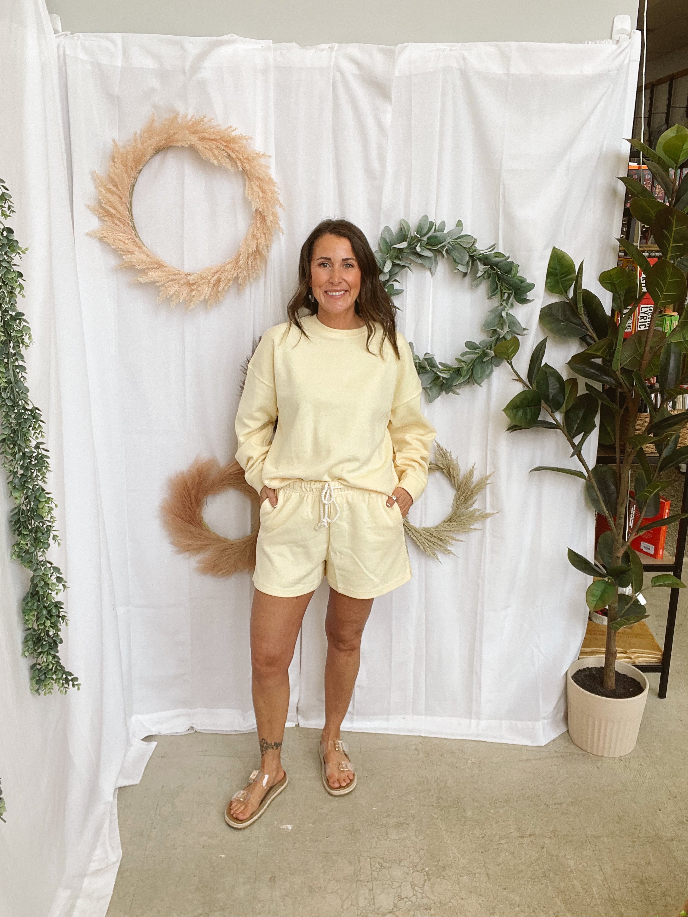 Lemon So Soft Short Set-Outfit Sets-wishlist-The Silo Boutique, Women's Fashion Boutique Located in Warren and Grand Forks North Dakota