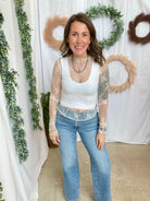 Lace Mock Neck Top-Ecru-Long Sleeve Tops-listicle-The Silo Boutique, Women's Fashion Boutique Located in Warren and Grand Forks North Dakota