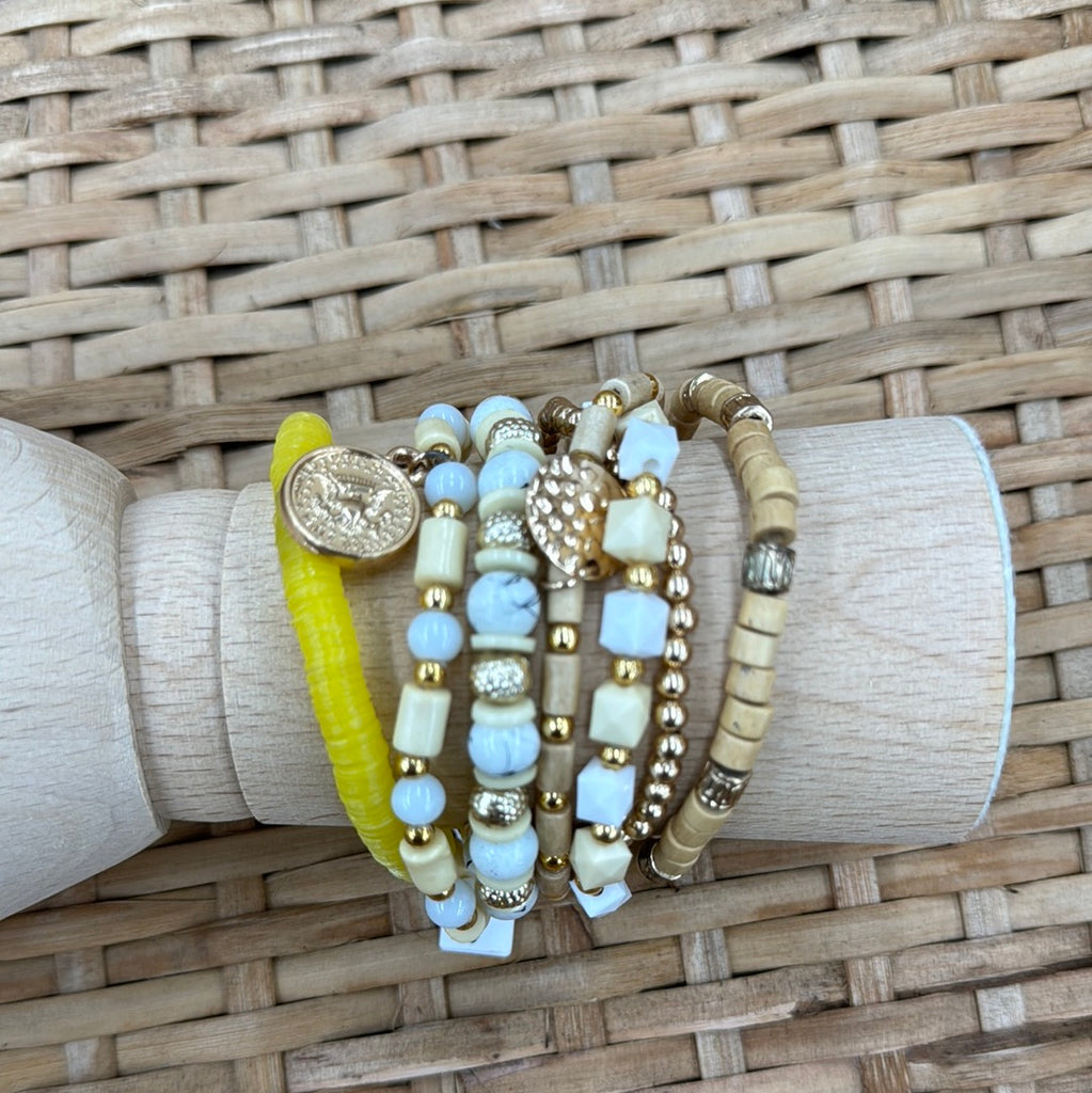 Mixed India Stretch Bracelet-Bracelets-Fame-The Silo Boutique, Women's Fashion Boutique Located in Warren and Grand Forks North Dakota