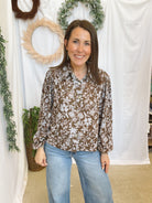 Reese Floral Button Down Top-Long Sleeve Tops-cozy co-The Silo Boutique, Women's Fashion Boutique Located in Warren and Grand Forks North Dakota