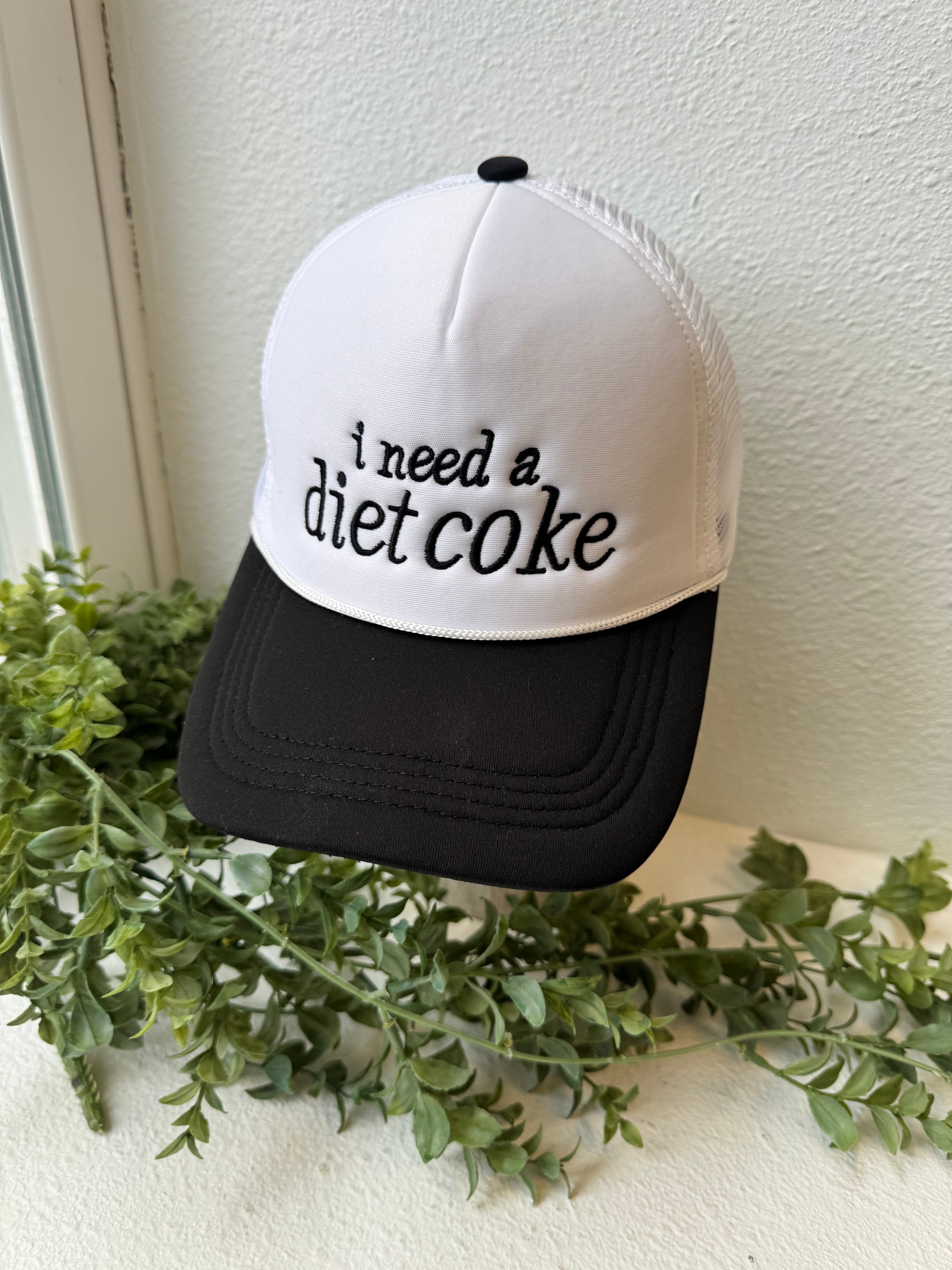 I Need a Diet Coke Hat-Black-Hats-Zenana-The Silo Boutique, Women's Fashion Boutique Located in Warren and Grand Forks North Dakota