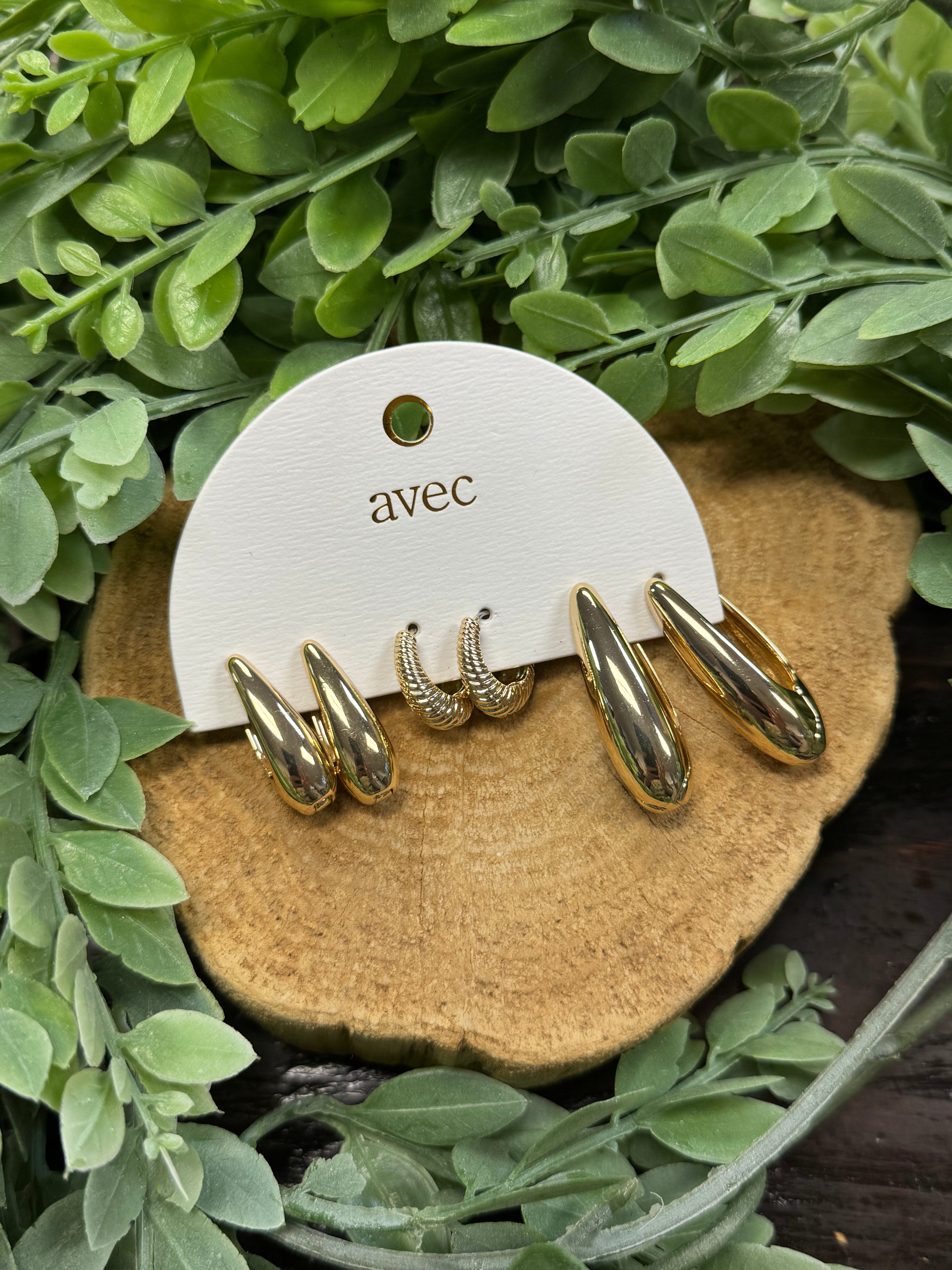 Avec Hoop Earrings-Final Sale-Earrings-fame-The Silo Boutique, Women's Fashion Boutique Located in Warren and Grand Forks North Dakota