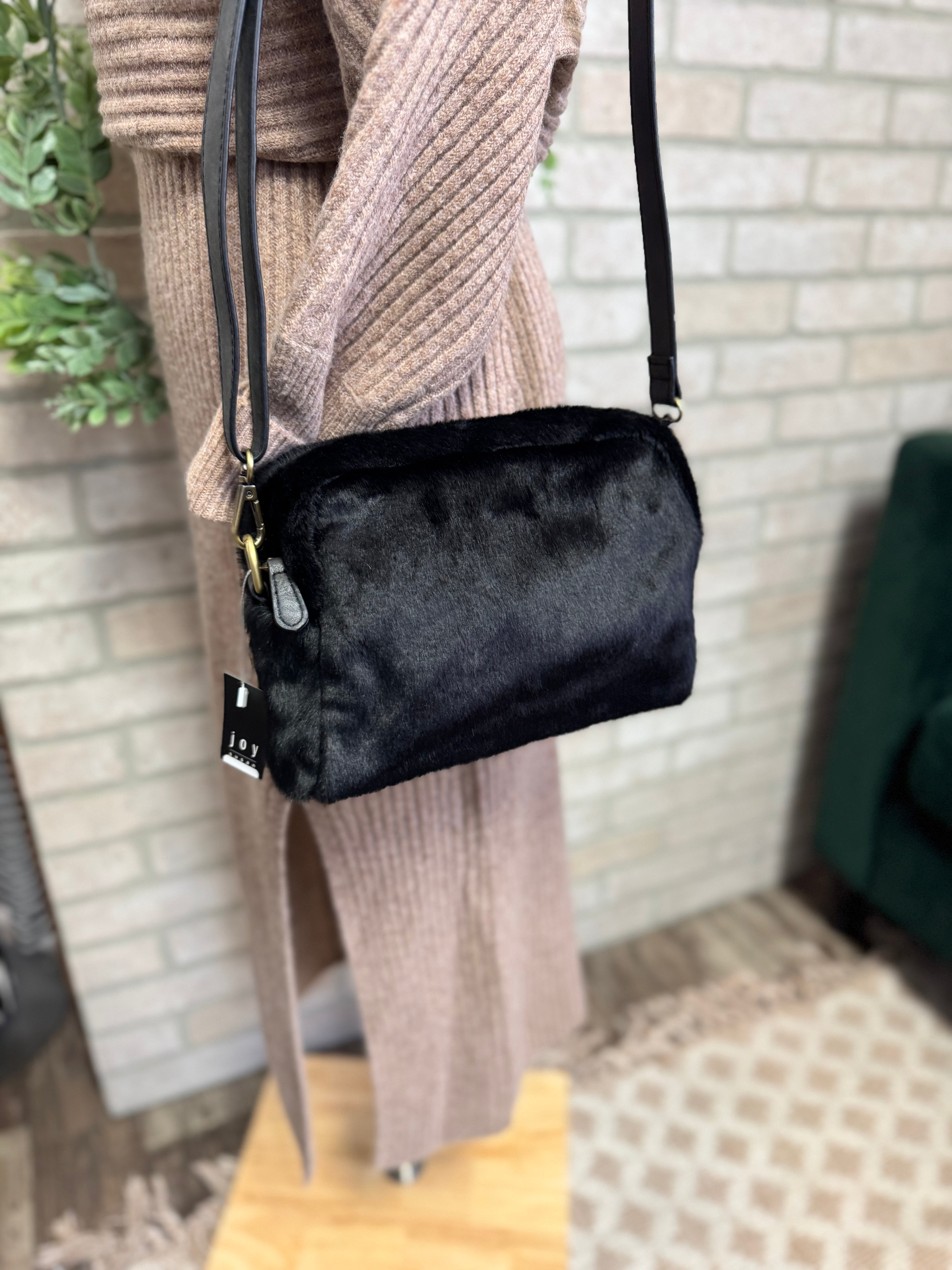 Joy Susan Ginny Faux Purse-Black-Purses-joy susan-The Silo Boutique, Women's Fashion Boutique Located in Warren and Grand Forks North Dakota