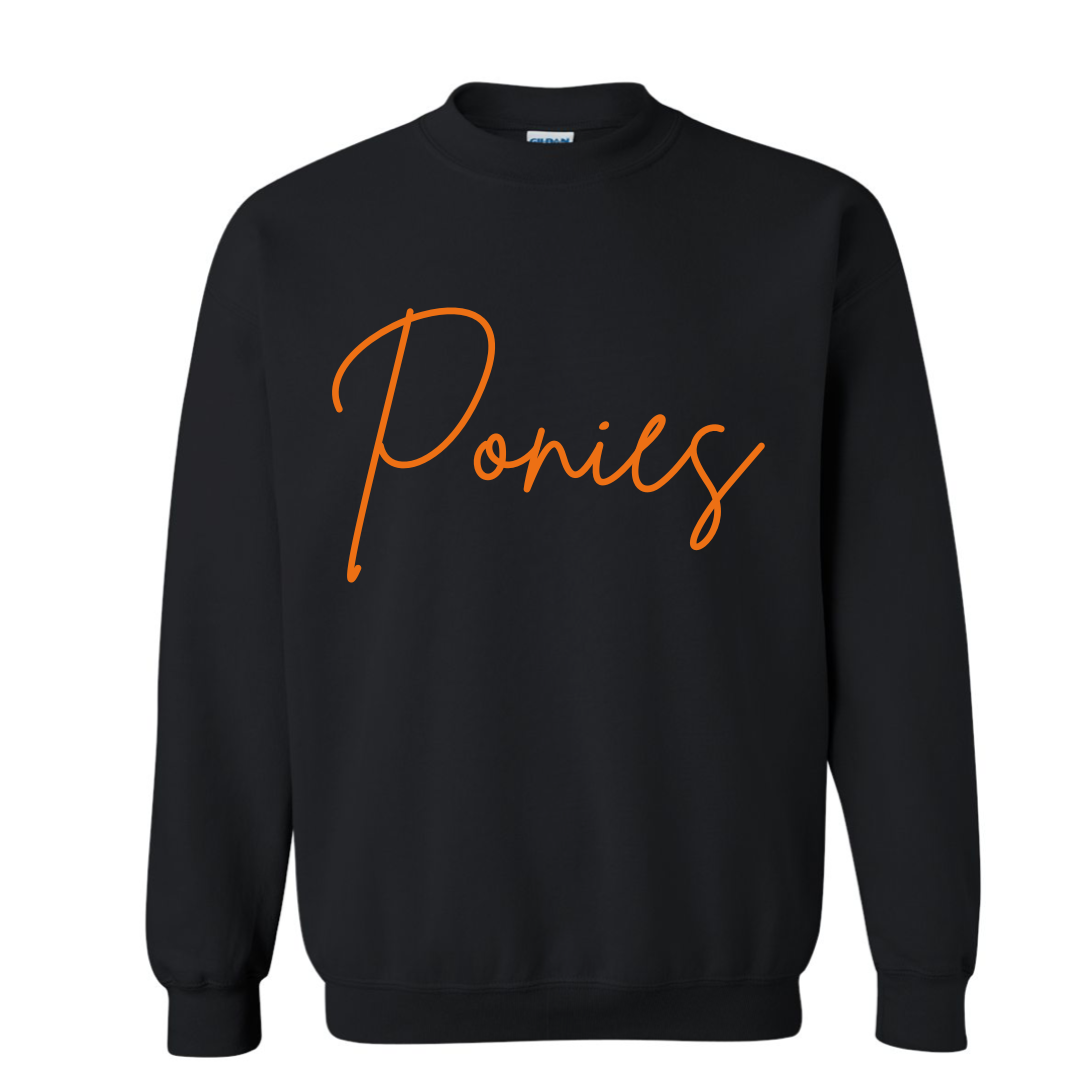 Pre-Order Ponies Puff Sweatshirt-Final Sale Item-Sweatshirts-central-The Silo Boutique, Women's Fashion Boutique Located in Warren and Grand Forks North Dakota