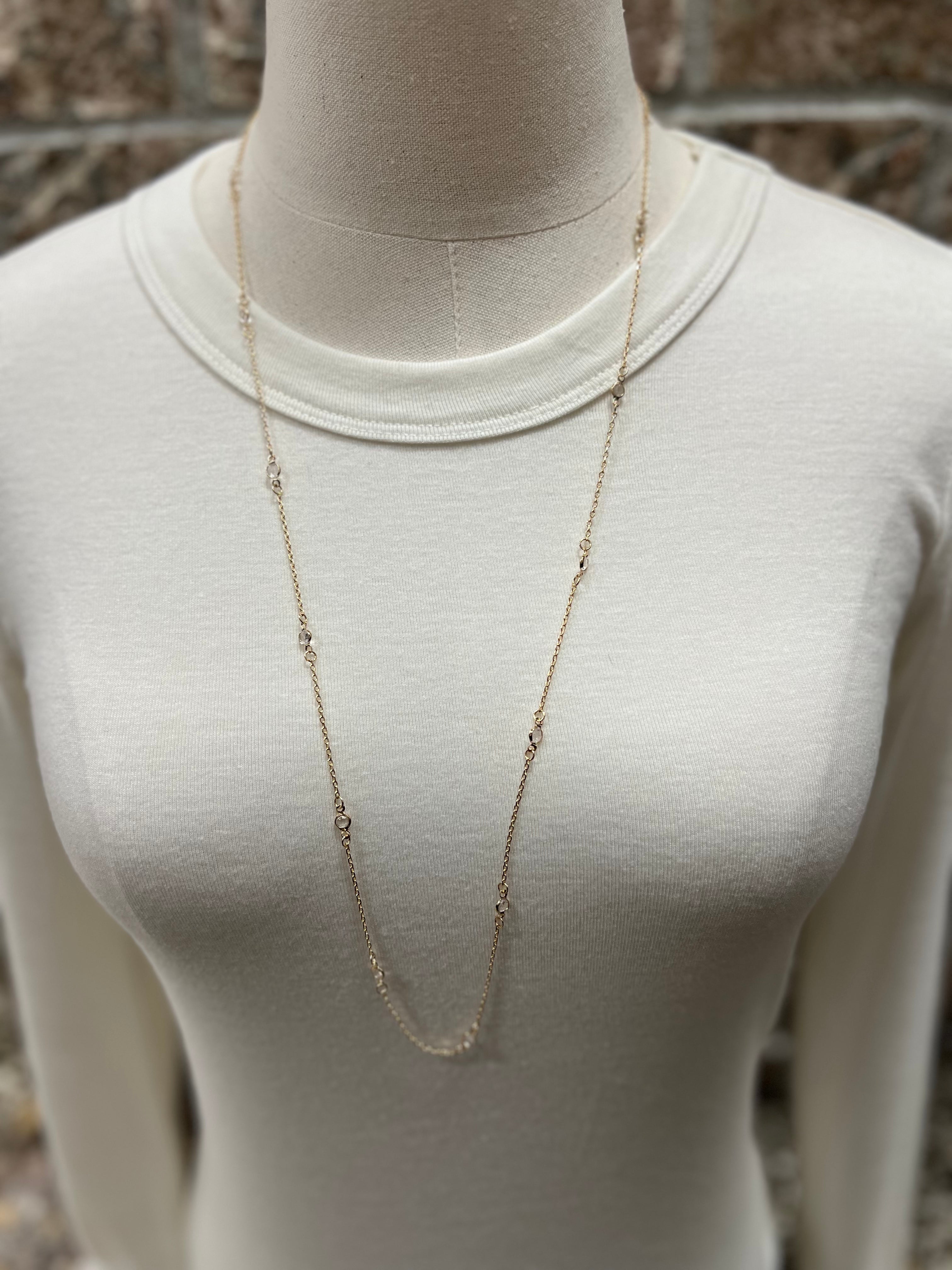 Fame Long Mini Chain Necklace-Necklaces-Fame-The Silo Boutique, Women's Fashion Boutique Located in Warren and Grand Forks North Dakota