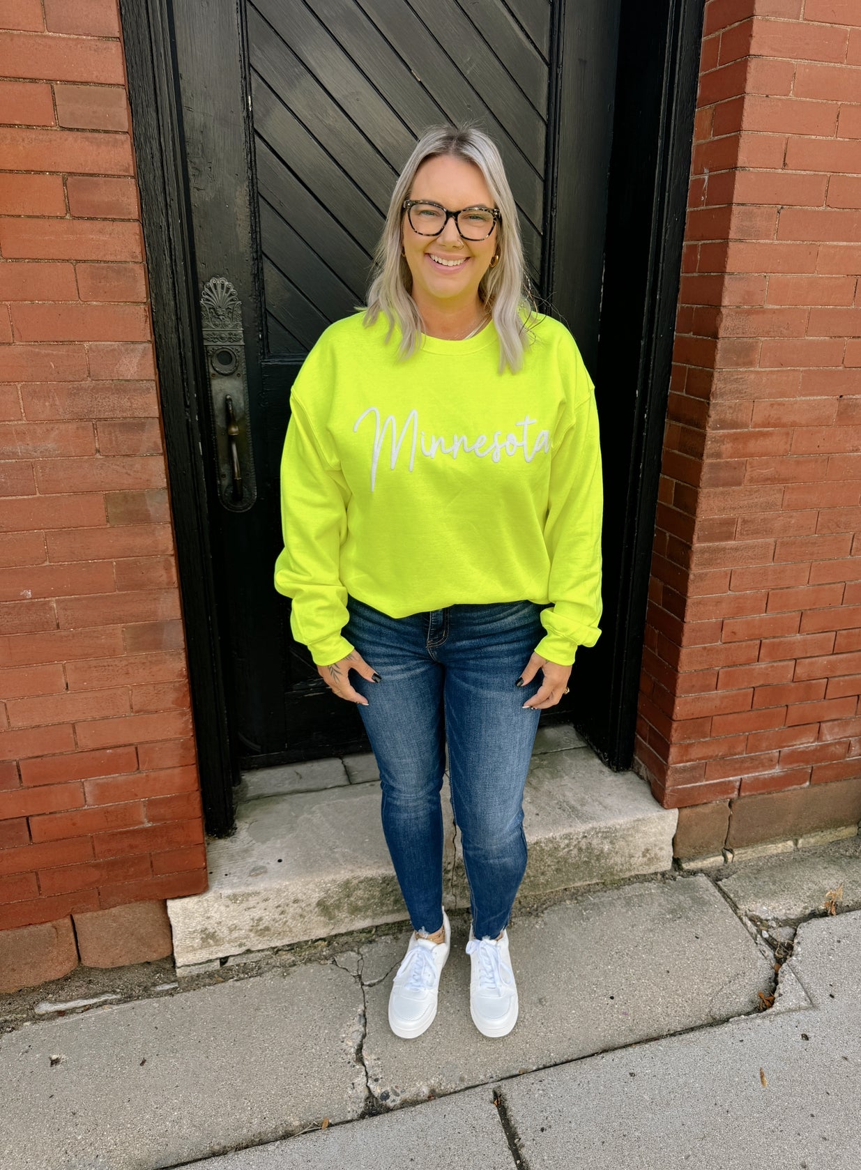 Yellow Minnesota Puff Sweatshirt-Sweatshirts-Ivy-The Silo Boutique, Women's Fashion Boutique Located in Warren and Grand Forks North Dakota