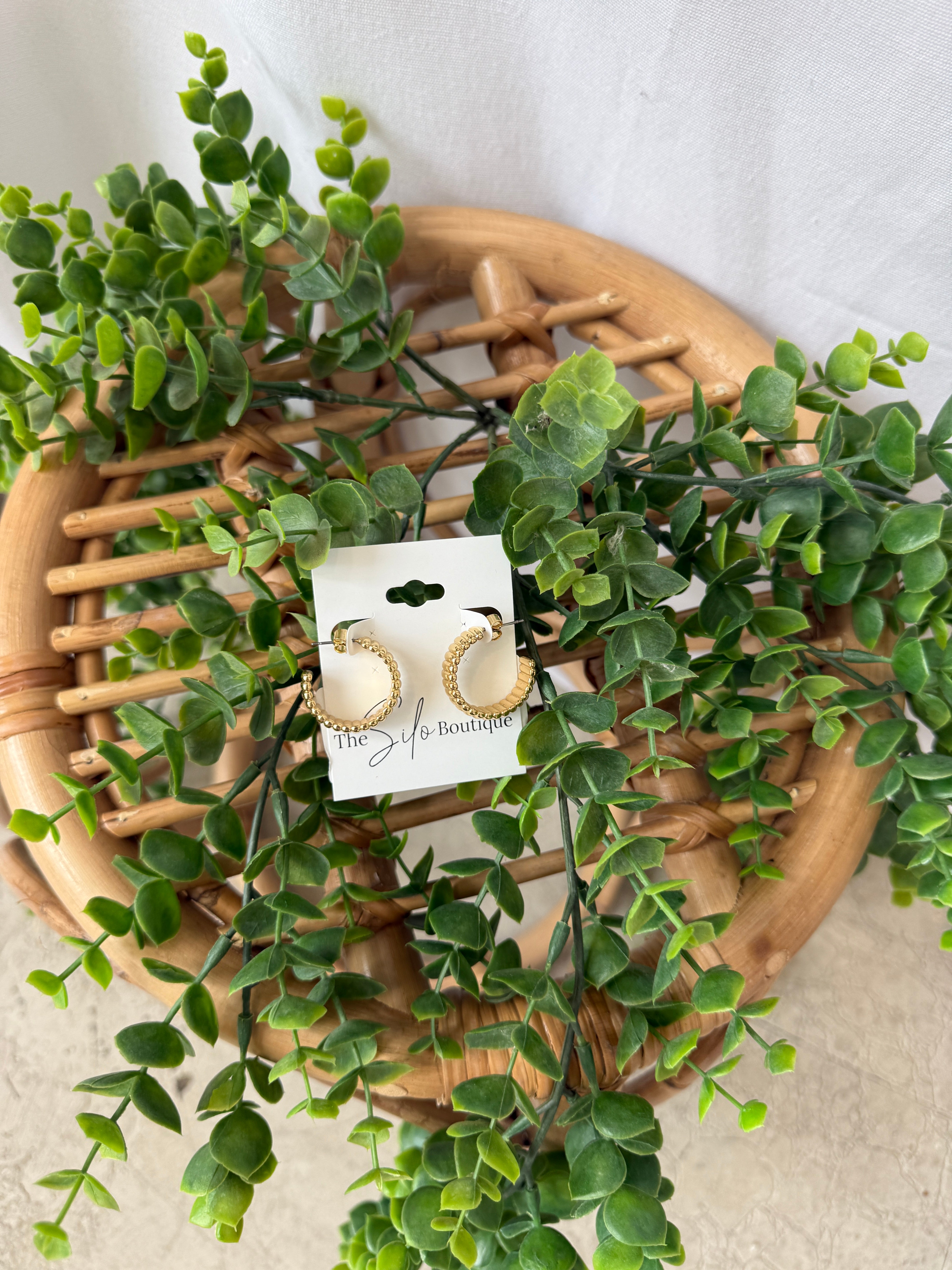 Becca Gold Hoop Earrings-Earrings-fame-The Silo Boutique, Women's Fashion Boutique Located in Warren and Grand Forks North Dakota