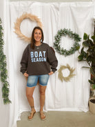 Boat Season Sweatshirt-Sweaters-panaache-The Silo Boutique, Women's Fashion Boutique Located in Warren and Grand Forks North Dakota