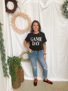 Hrt & Luv Game Day Crop Tee-Graphic Tees-faire-The Silo Boutique, Women's Fashion Boutique Located in Warren and Grand Forks North Dakota
