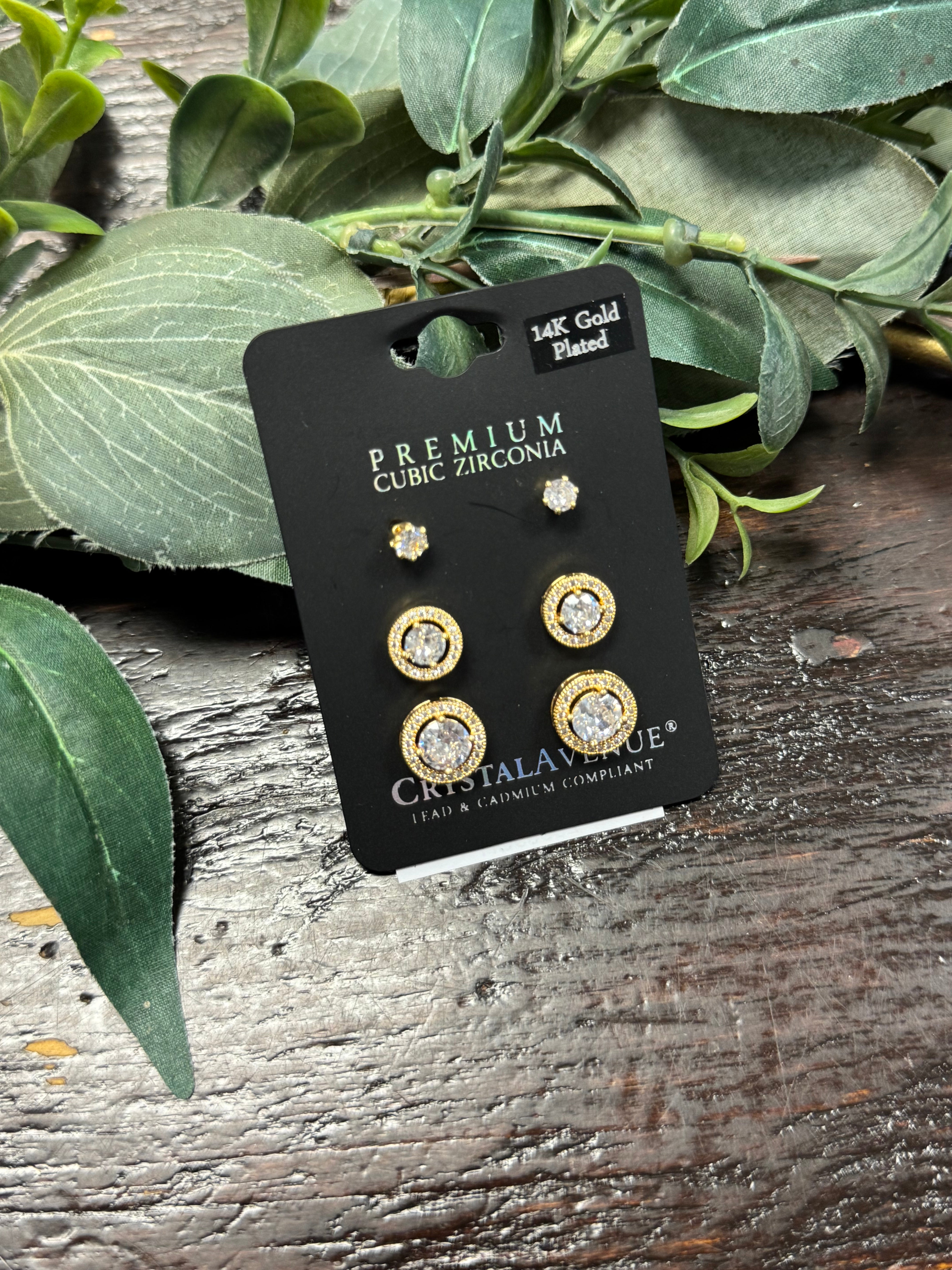 Halo Earring Set-Earrings-Fame-The Silo Boutique, Women's Fashion Boutique Located in Warren and Grand Forks North Dakota