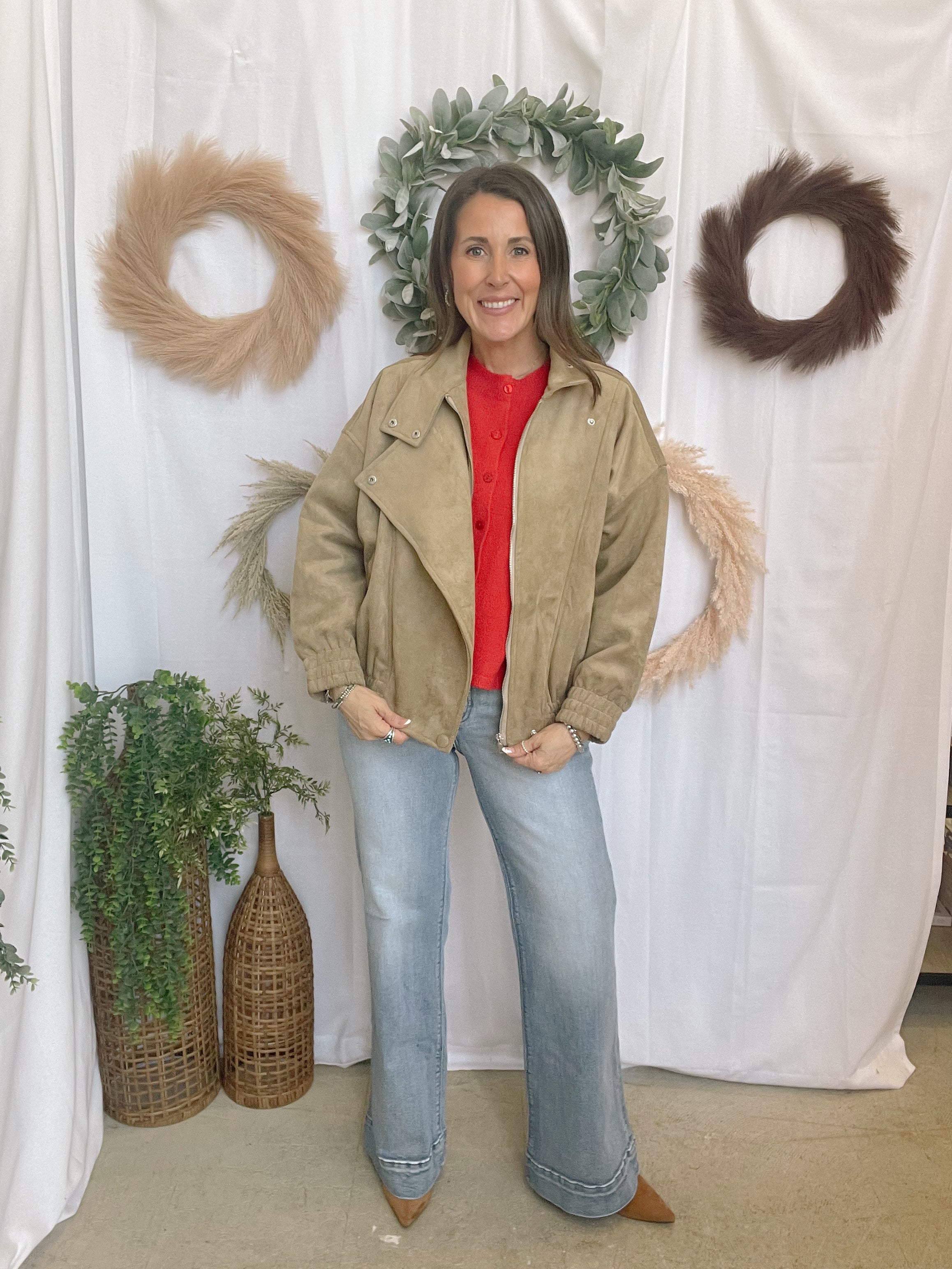 Cameo Suede Jacket-Camel-Coats & Jackets-lelis-The Silo Boutique, Women's Fashion Boutique Located in Warren and Grand Forks North Dakota