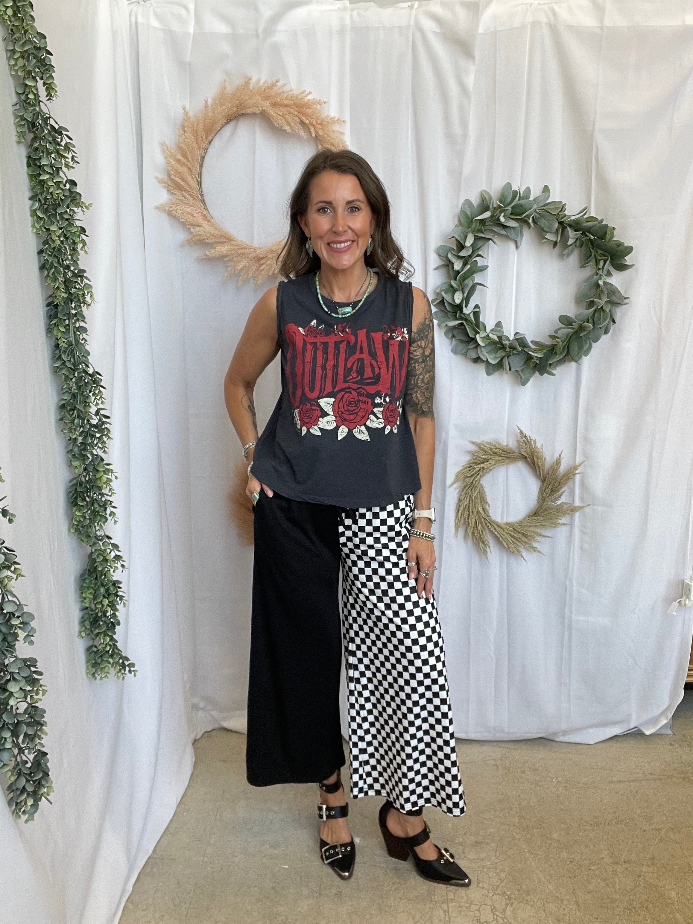 Outlaw Muscle Crop Top-Tank Tops-country deep-The Silo Boutique, Women's Fashion Boutique Located in Warren and Grand Forks North Dakota