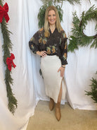 Riley Sweater Skirt-Oatmeal-Skirts-hyfve-The Silo Boutique, Women's Fashion Boutique Located in Warren and Grand Forks North Dakota