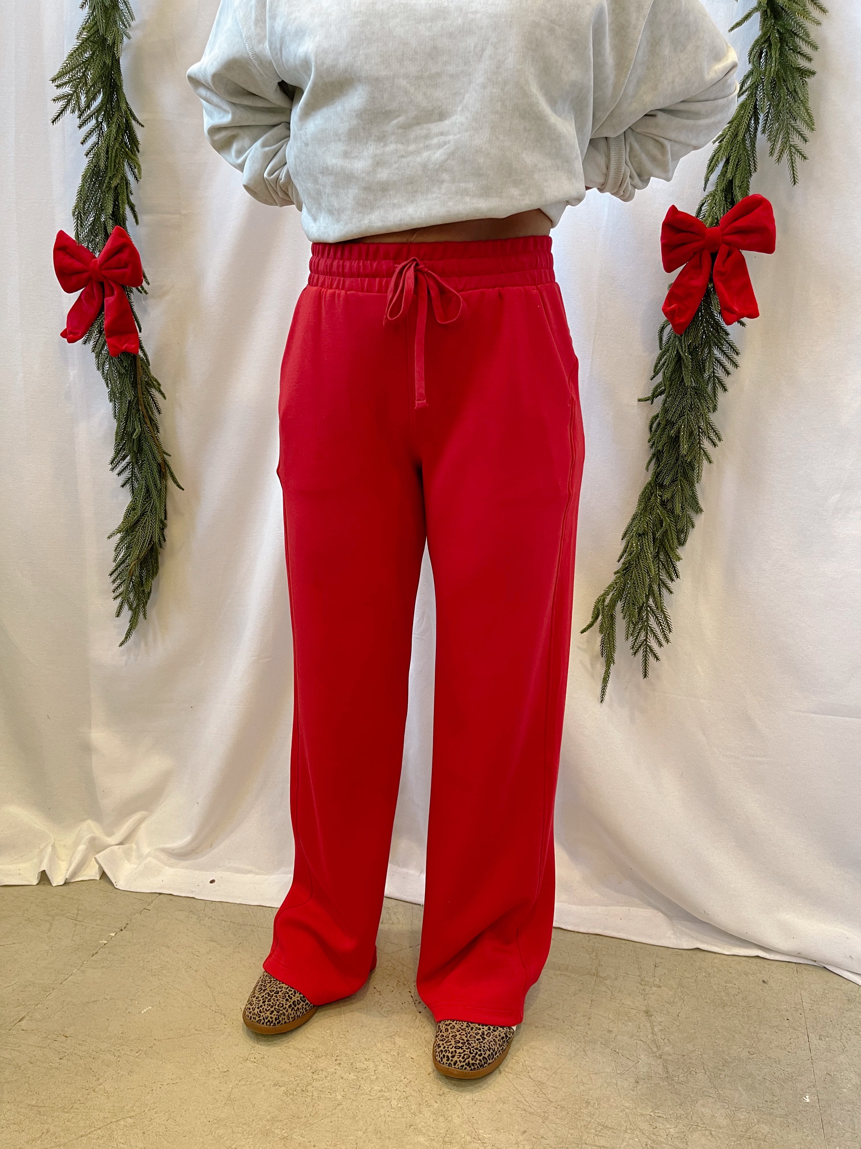 Rae Mode Scuba Pant-Red-Pants-rae mode-The Silo Boutique, Women's Fashion Boutique Located in Warren and Grand Forks North Dakota