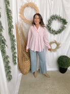 Essential Stripe Long Sleeve Top-Light Pink-Long Sleeve Tops-hyfve-The Silo Boutique, Women's Fashion Boutique Located in Warren and Grand Forks North Dakota