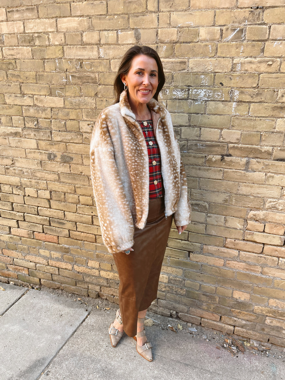 Mary Ann Deer Fur Jacket-Coats & Jackets-lelis-The Silo Boutique, Women's Fashion Boutique Located in Warren and Grand Forks North Dakota