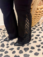 Judy Blue Jaqueline Black Lace Jeans-Jeans-judy blue-The Silo Boutique, Women's Fashion Boutique Located in Warren and Grand Forks North Dakota