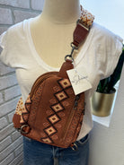 Boho Western Sling Bag-Brown-Purses-Fame-The Silo Boutique, Women's Fashion Boutique Located in Warren and Grand Forks North Dakota