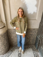 Olive Crew Sweater-Sweaters-stacatto-The Silo Boutique, Women's Fashion Boutique Located in Warren and Grand Forks North Dakota