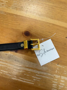 Black Square Leather Belt-Belts-Fame-The Silo Boutique, Women's Fashion Boutique Located in Warren and Grand Forks North Dakota