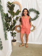 Pink Peplum Striped Tank Top-Tank Tops-ENTRO-The Silo Boutique, Women's Fashion Boutique Located in Warren and Grand Forks North Dakota