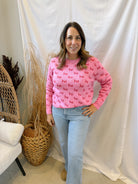 Pink Ho Ho Ho Sweater-Sweaters-panaache-The Silo Boutique, Women's Fashion Boutique Located in Warren and Grand Forks North Dakota