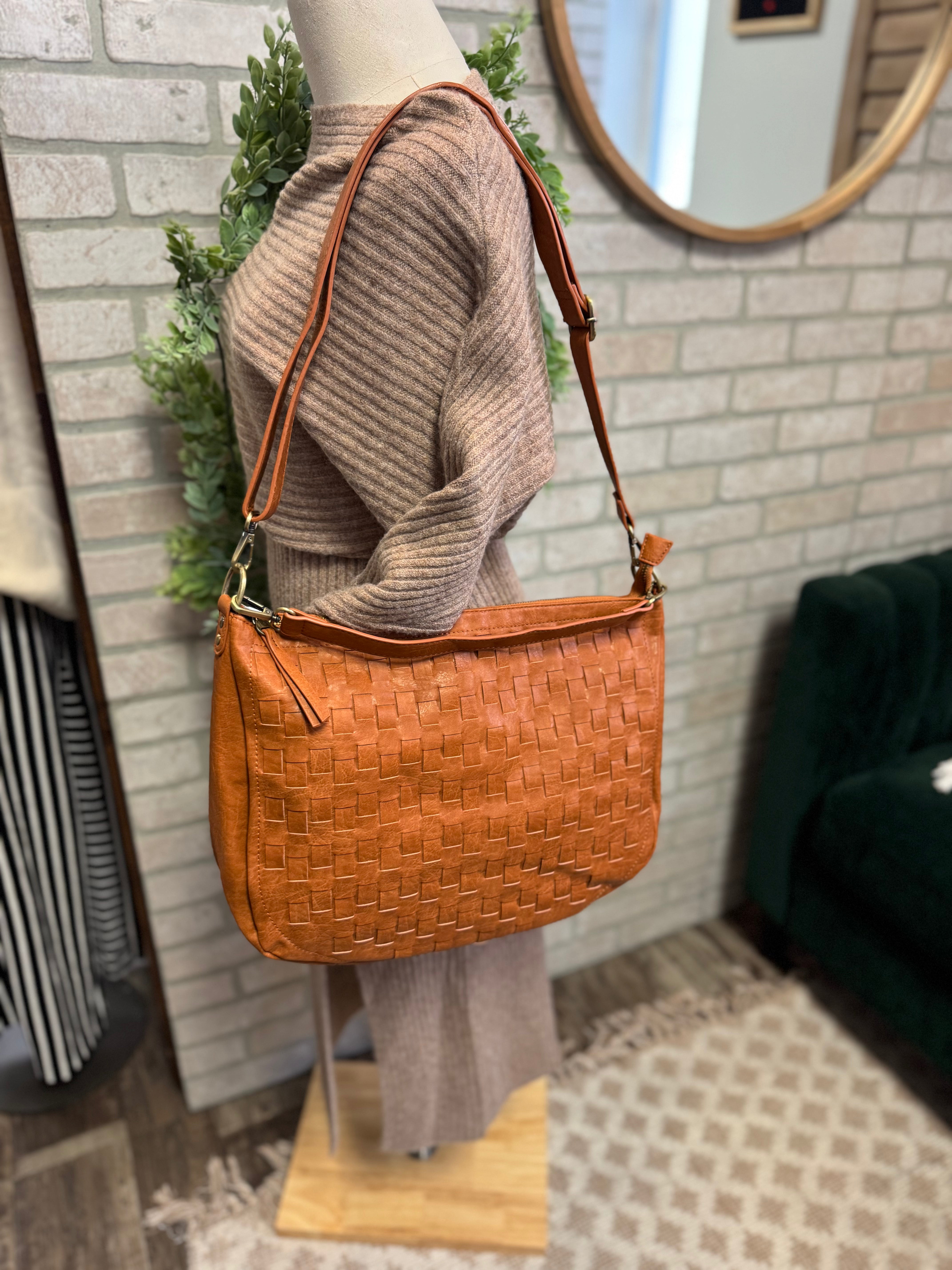 Joy Susan Kali Slouchy Hobo-Cognac-Purses-joy susan-The Silo Boutique, Women's Fashion Boutique Located in Warren and Grand Forks North Dakota