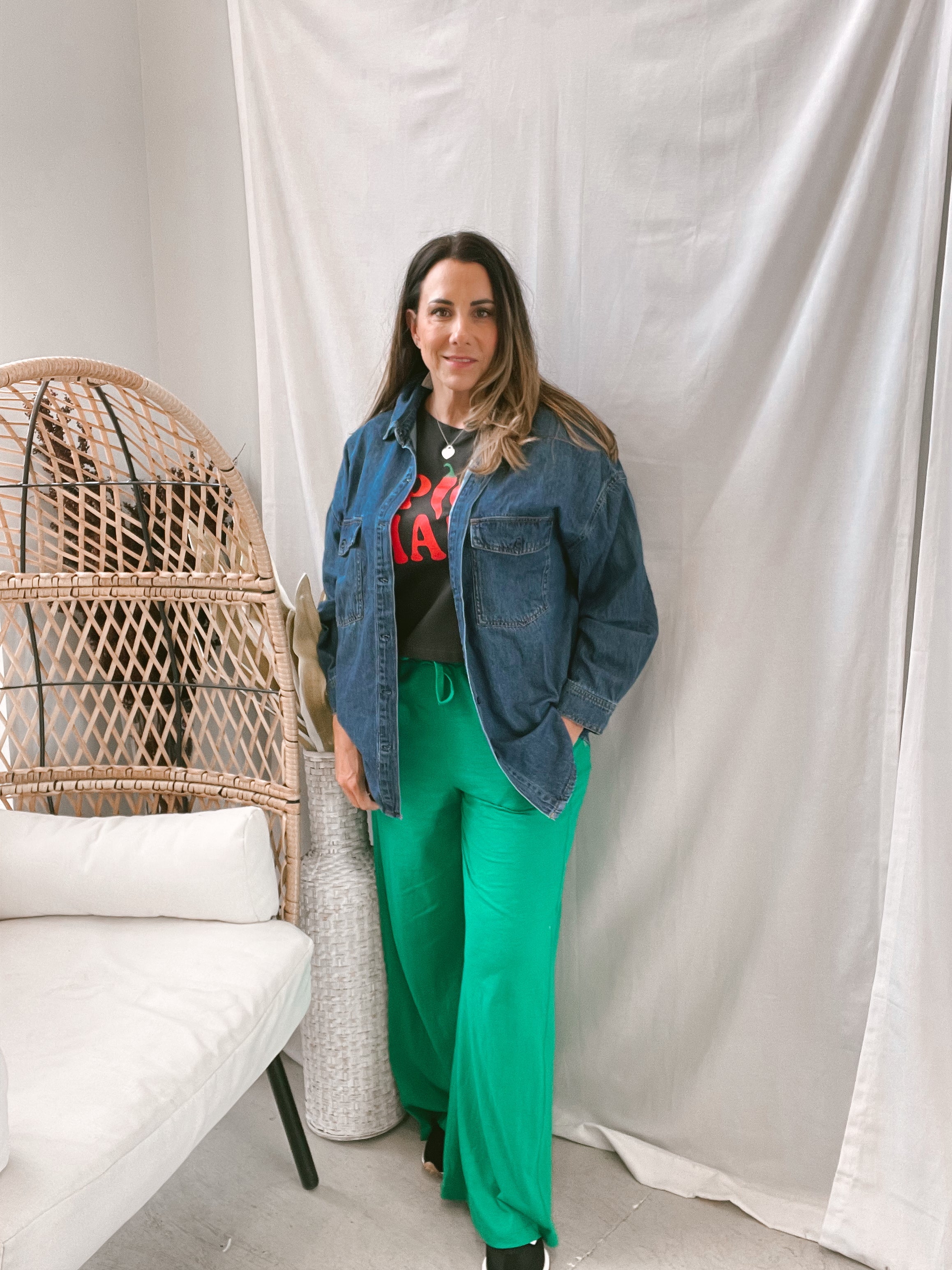 Cotton Slub Lounge Pants-Kelly Green-joggers-rae mode-The Silo Boutique, Women's Fashion Boutique Located in Warren and Grand Forks North Dakota