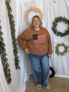 Zen Flag Open Knit Sweater-Camel-Long Sleeve Tops-Zenana-The Silo Boutique, Women's Fashion Boutique Located in Warren and Grand Forks North Dakota