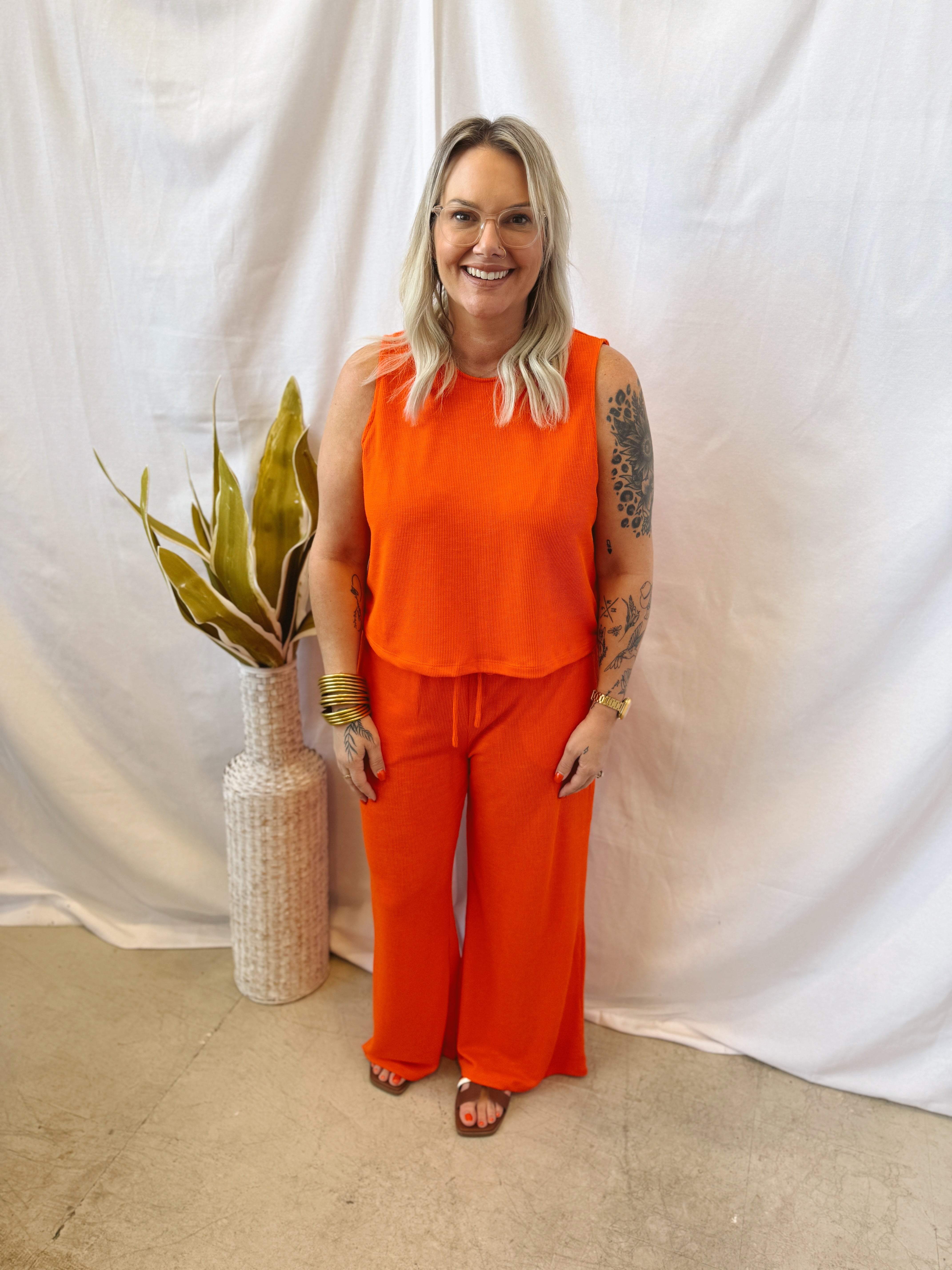 The Day Set-Tomato-Outfit Sets-hyfve-The Silo Boutique, Women's Fashion Boutique Located in Warren and Grand Forks North Dakota