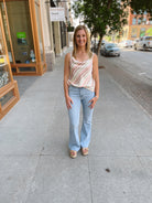 Favorite Striped Cowl Tank Top-Tank Tops-skies are blue-The Silo Boutique, Women's Fashion Boutique Located in Warren and Grand Forks North Dakota