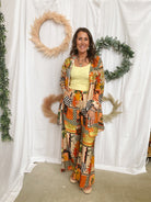 Safari Pineapple Dress Top-Long Sleeve Tops-cozy co-The Silo Boutique, Women's Fashion Boutique Located in Warren and Grand Forks North Dakota