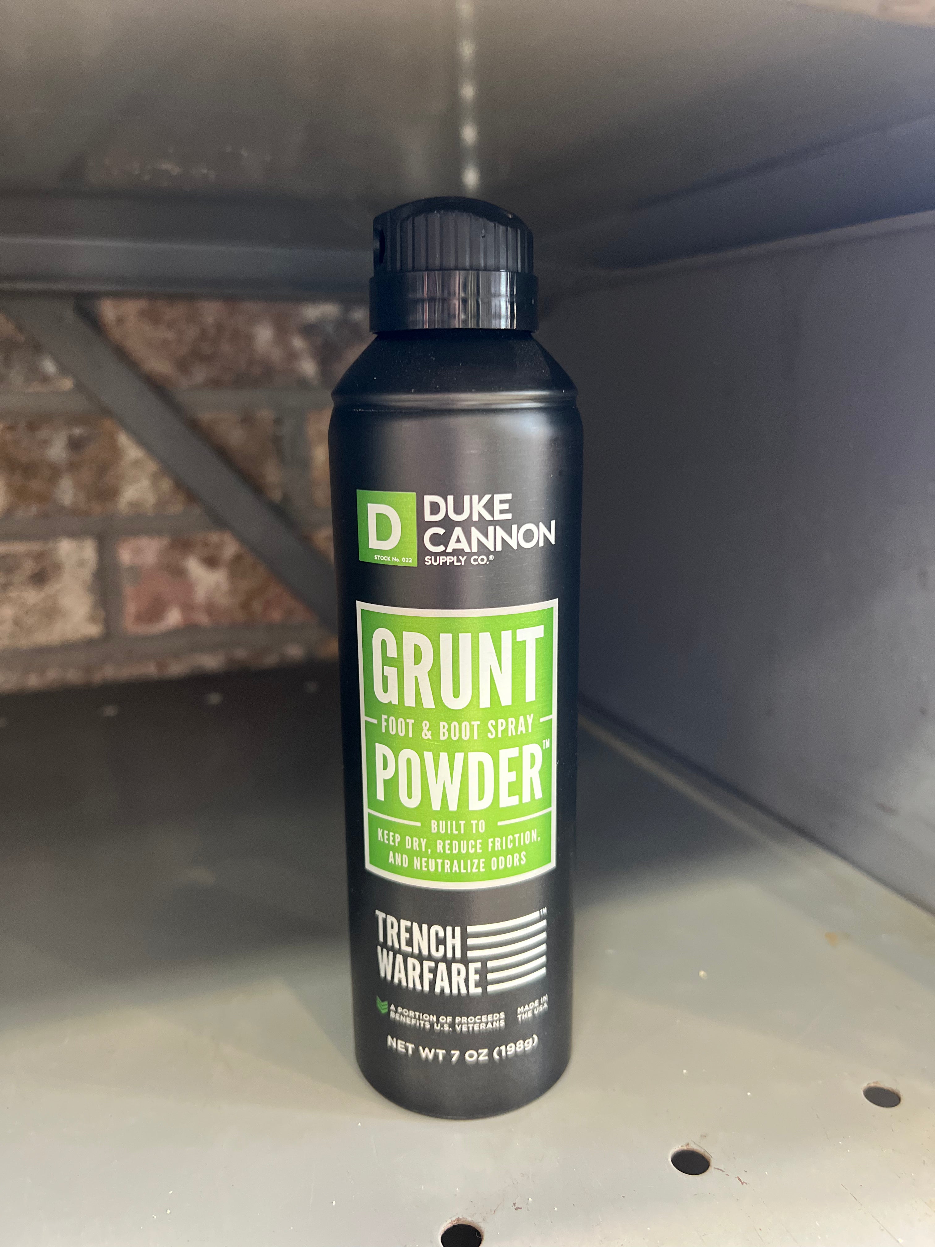 Duke Cannon Grunt Foot & Boot Powder Spray-Foot spray-Cologne-The Silo Boutique, Women's Fashion Boutique Located in Warren and Grand Forks North Dakota