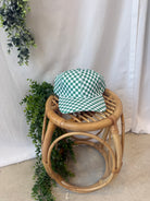 Zen Checkered Hat-Green-Hats-Zenana-The Silo Boutique, Women's Fashion Boutique Located in Warren and Grand Forks North Dakota