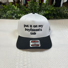 Put it on My Boyfriend's Tab Hat-Hats-mad hatter co-The Silo Boutique, Women's Fashion Boutique Located in Warren and Grand Forks North Dakota