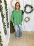 Free Zedd Tunic-Green-Sweaters-cotierra-The Silo Boutique, Women's Fashion Boutique Located in Warren and Grand Forks North Dakota