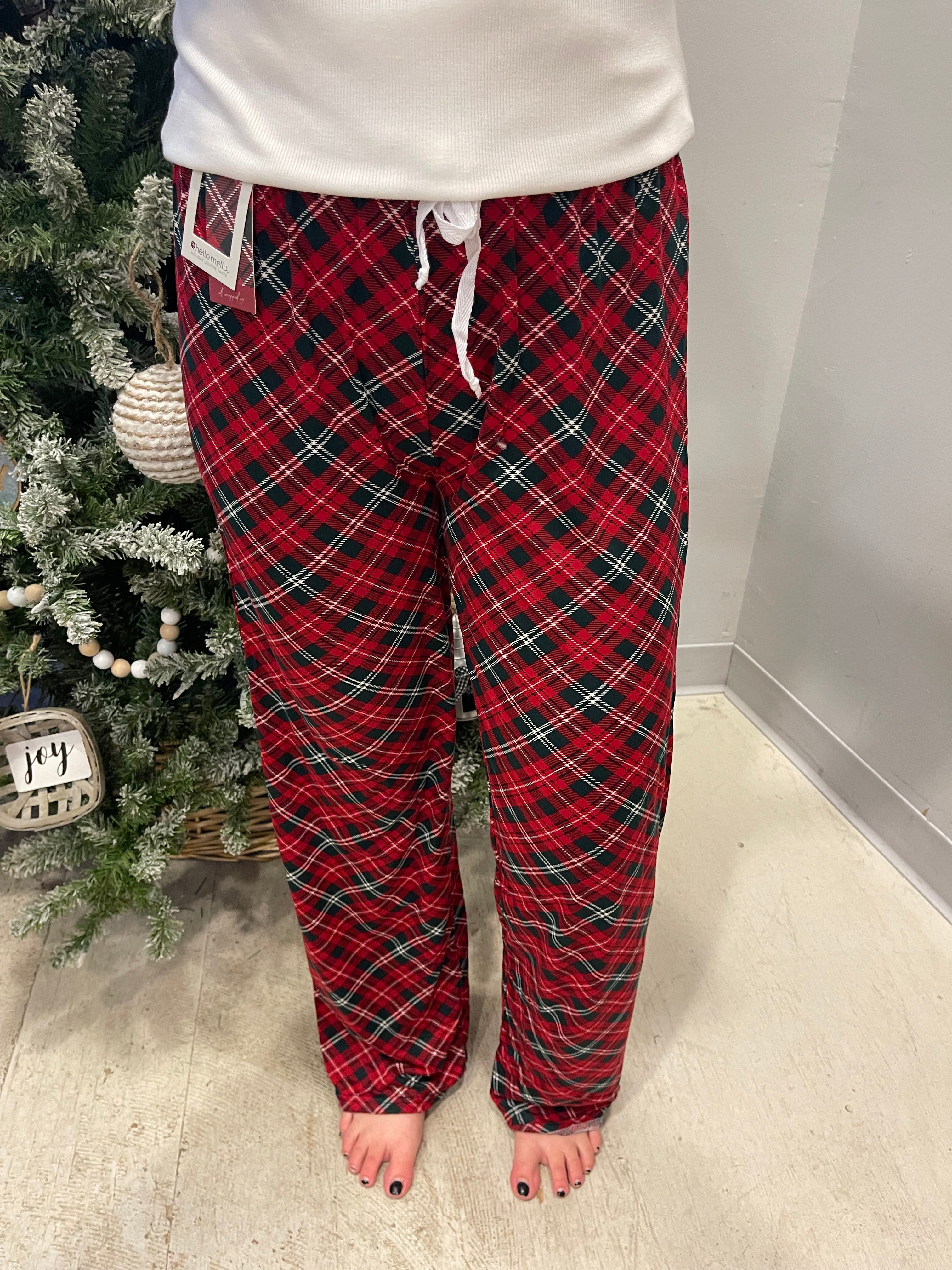 All Wrapped Up Pajama Pants-Pants-mello-The Silo Boutique, Women's Fashion Boutique Located in Warren and Grand Forks North Dakota