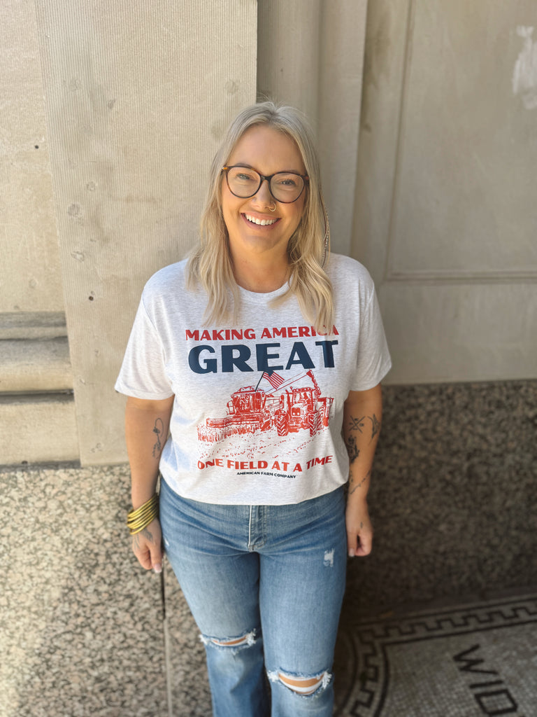 'Making America Great Again' Graphic Tee-Graphic Tees-american farm company-The Silo Boutique, Women's Fashion Boutique Located in Warren and Grand Forks North Dakota