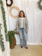 Dalia Black White Stripe Cardigan-Cardigans-dottie-The Silo Boutique, Women's Fashion Boutique Located in Warren and Grand Forks North Dakota