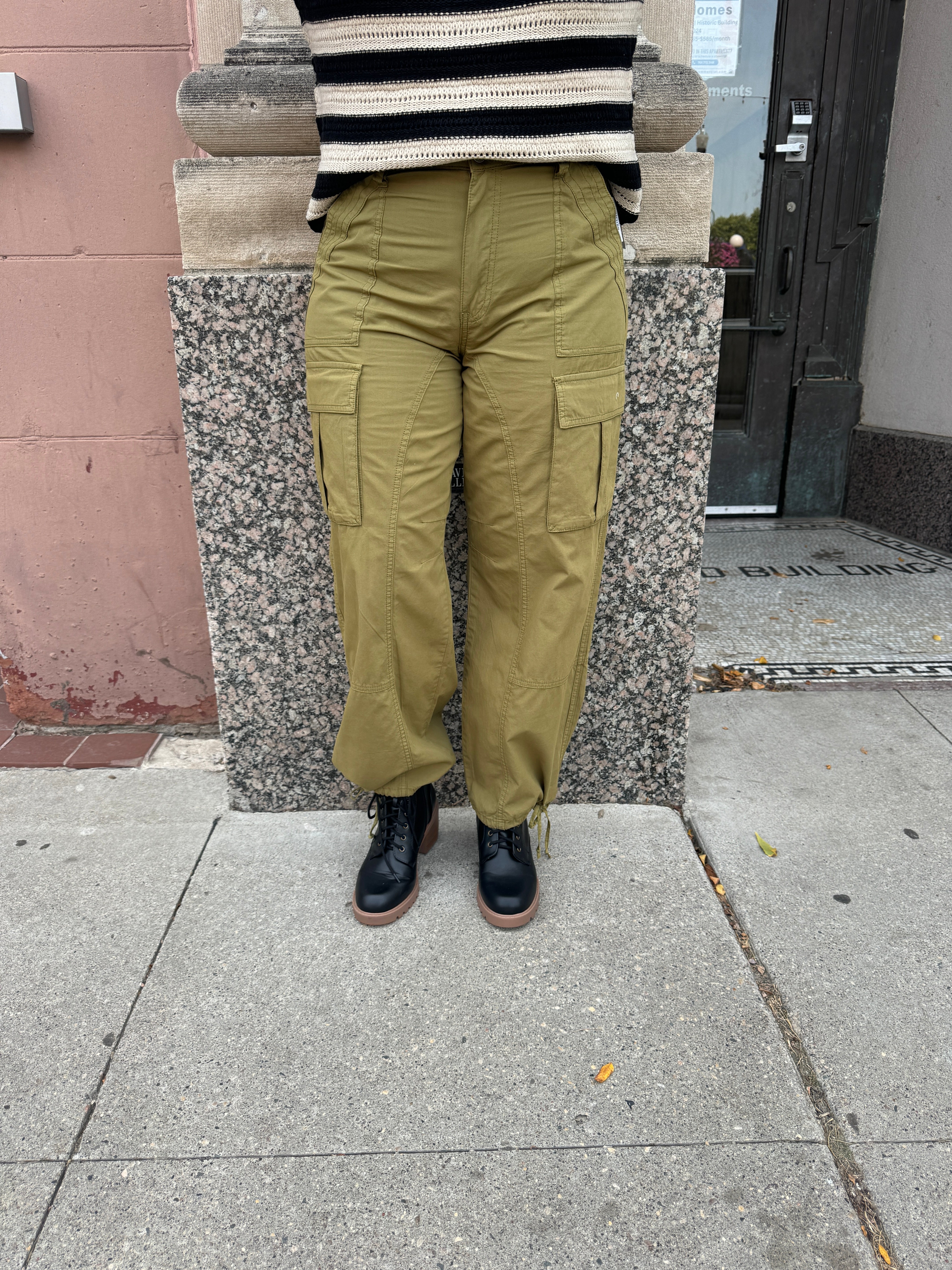 Kut From the Kloth Erika Olive Utility Pants-Final Sale-Jeans-Kut-The Silo Boutique, Women's Fashion Boutique Located in Warren and Grand Forks North Dakota