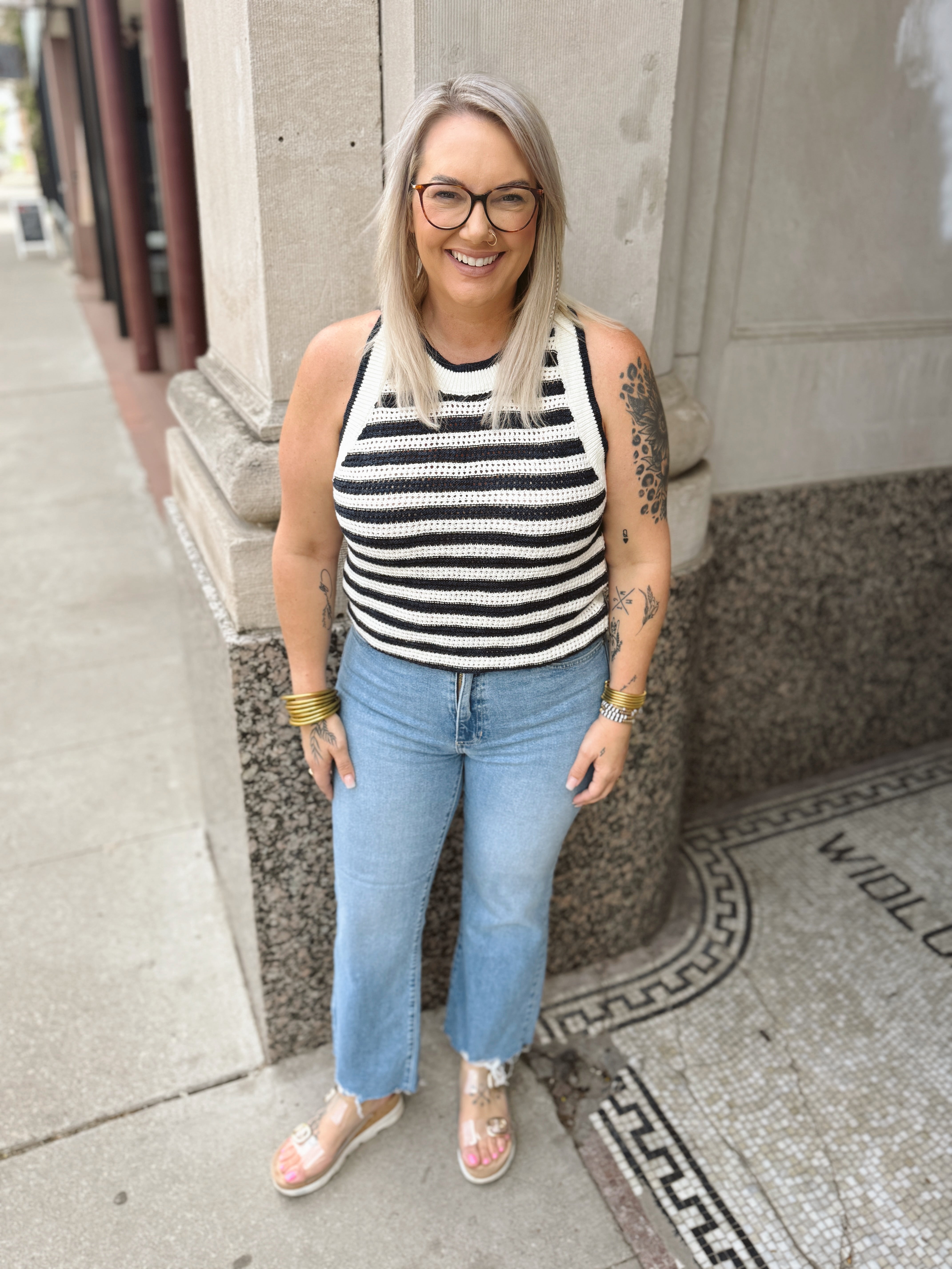 Just Black Light Wash Vintage Crop Flare Jeans-Jeans-just black-The Silo Boutique, Women's Fashion Boutique Located in Warren and Grand Forks North Dakota