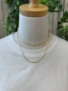 Rose Paper Clip Layered Necklace-Necklaces-fame-The Silo Boutique, Women's Fashion Boutique Located in Warren and Grand Forks North Dakota