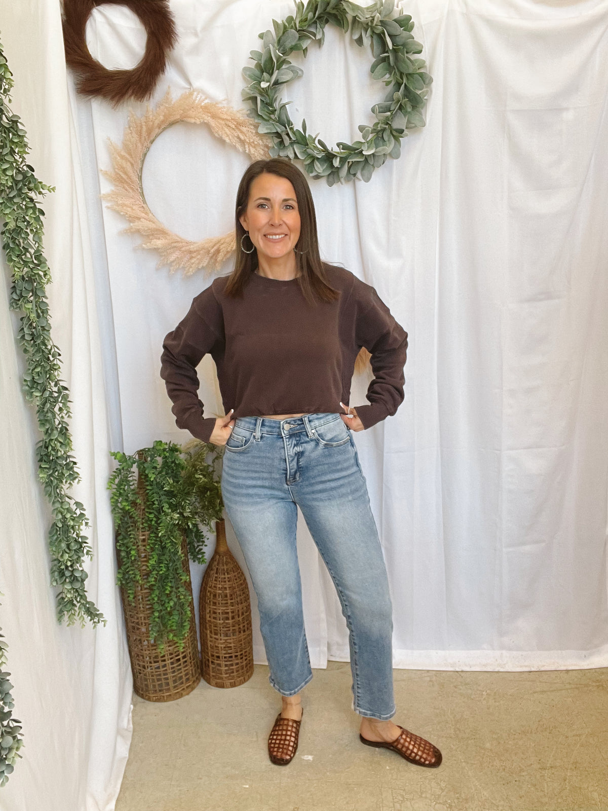 Mono B Luxe Mineral Sweatshirt-Cofffee-sweatpants-mono b-The Silo Boutique, Women's Fashion Boutique Located in Warren and Grand Forks North Dakota